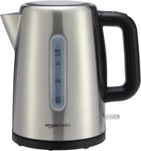 amazon basics electric stainless steel kettle for tea