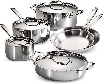 Tramontina 10-Piece Cookware Set Stainless Steel