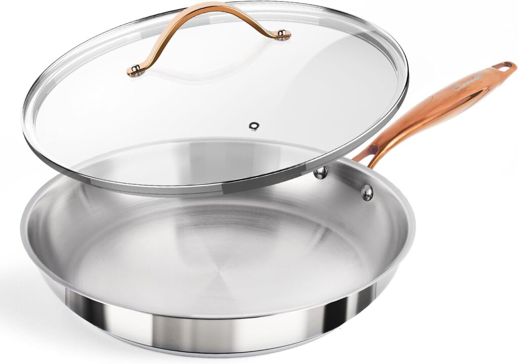 TRIPLY STAINLESS STEEL FRYING PAN
