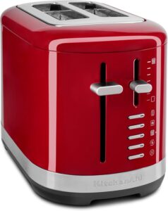 KitchenAid 2 Slice Automatic Toaster with Extra Wide Slots KMT2109ER, Empire Red-min