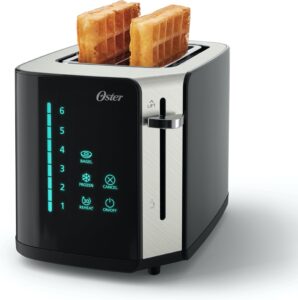 Oster 2-Slice Stainless Steel Digital Touchscreen Toaster with Quick-Check Lever and Digital Countdown Timer-min