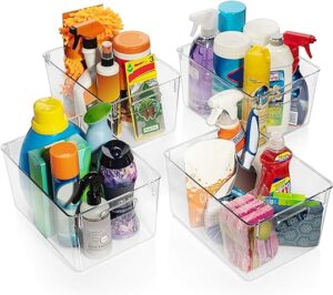 ClearSpace Plastic Storage Bins – Perfect Kitchen Organization or Pantry Storage – Fridge Organizer, Pantry Organization and Storage Bins, Cabinet Organizers 