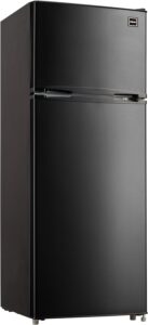 RCA RFR725 2 Door Apartment Size Refrigerator with Freezer, Stainless,7.5 cu ft 