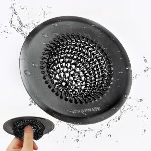 TRAPMATE Kitchen Sink Strainer, Reversible Easy Clean Sink Drain Strainer, 304 Stainless Steel Kitchen Drain Cover Sink Basket, Anti-Clogging Garbage...