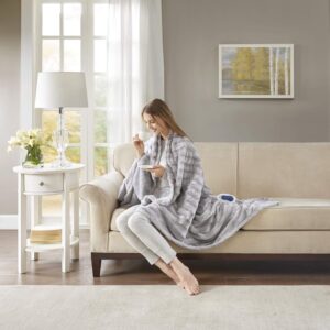 12 Beautyrest Zuri Heated Faux Fur Throw-min