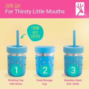 Best Mason Jar Glasses with Lids and Straws: Top 20 Stylish & Eco-Friendly Picks 19 18 Mason Jar Lifestyle Stainless Steel Tumbler Lids with Straws (Set of 4)-min