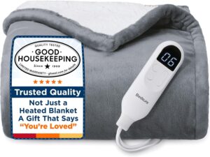8 Bedsure Heated Blanket Throw Blanket-min