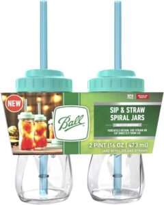 Best Mason Jar Glasses with Lids and Straws: Top 20 Stylish & Eco-Friendly Picks 10 9 Ball Mason Jar Smoothie Glasses with Lids & Straws-min