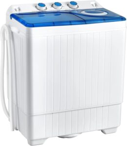 COSTWAY, Twin Tub 26lbs Capacity Laundry, 18lbs 8lbs Spinner Com-min