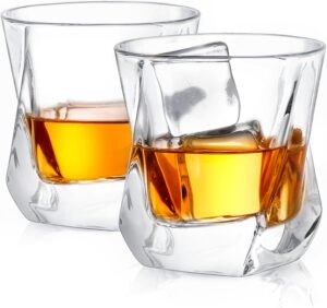 20 Best Whiskey Glasses for Gifting Luxury, Novelty & Personalized Picks 11 10 JoyJolt Aurora Crystal Whiskey Glasses-min