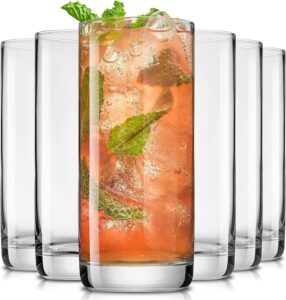 14 JoyJolt Faye 13oz Highball Glasses, 6pc Tall Glass Sets-min