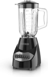 Best High-Power Blenders Under $150 19 18 BLACK+DECKER Countertop Blender with 6-Cup Glass Jar, 10-Speed Settings, Black, BL2010BG-min