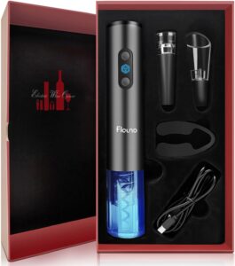 18 Flauno Electric Wine Opener Rechargeable, Automatic Wine Bottle-min
