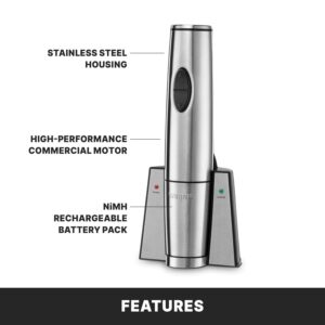 19 Waring Commercial WWO120 Portable Electric Wine Bottle Opener with Recharging Station,Silver-min