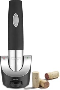 2 Cuisinart Vacuum Sealer Cordless Wine Opener, One Size, Black-min