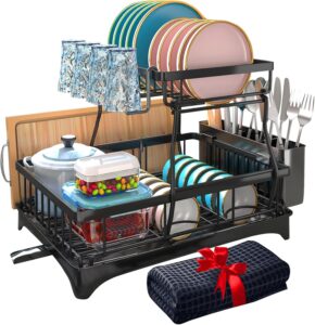 Best Dish Drying Racks for Small Counters: Compact, Stylish & Functional 3 2 iSPECLE 2-Tier Dish Drying Rack-min