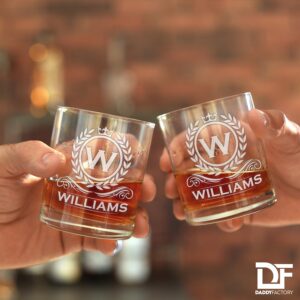 20 Best Whiskey Glasses for Gifting Luxury, Novelty & Personalized Picks 21 20 Personalized Whiskey Glass, Engraved Monogram Rocks Cocktail Glass, 10.25 oz Custom Bourbon Gift For Men-min
