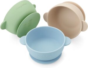 5 PandaEar 3 Pack Baby Bowls with Suction Stay Put Sili-min