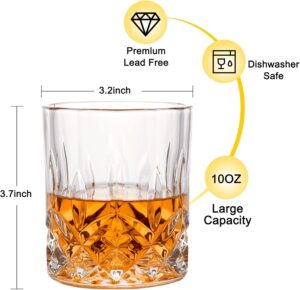 20 Best Whiskey Glasses for Gifting Luxury, Novelty & Personalized Picks 6 5 Venero Crystal Whiskey Glasses (Set of 4)-min
