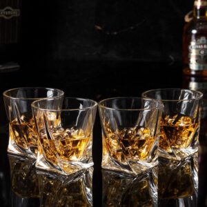20 Best Whiskey Glasses for Gifting Luxury, Novelty & Personalized Picks 7 6 KANARS Whiskey Glasses Set of 4, 10-min