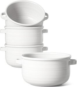 8 LE TAUCI Soup Bowls with Handles - 28 oz Lead-Free-min