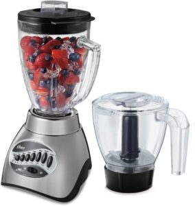 Best High-Power Blenders Under $150 10 9 Oster Classic Series 16 Speed Blender with Food Chopper and Glass Jar Brushed Nickel-min