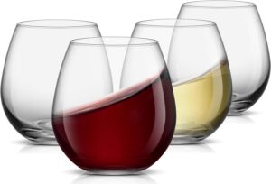 12 JoyJolt Spirits Stemless Wine Glasses (Set of 4)-min