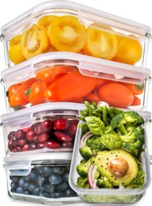Best Glass Meal Prep Containers: The Ultimate Buyer’s Guide 13 12 Komax Oven Safe Glass Meal Prep Containers-min