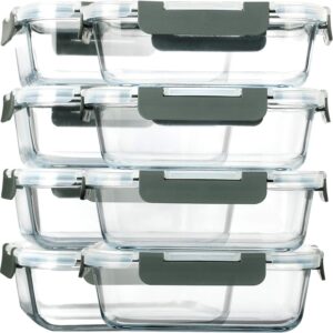 Best Glass Meal Prep Containers: The Ultimate Buyer’s Guide 16 15 Fitpacker Glass Meal Prep Containers-min
