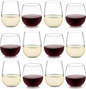 2 Libbey Stemless Wine Glass Party Set (Set of 12)-min