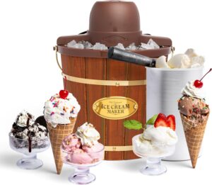 2 Nostalgia 4-Quart Electric Ice Cream Maker-min