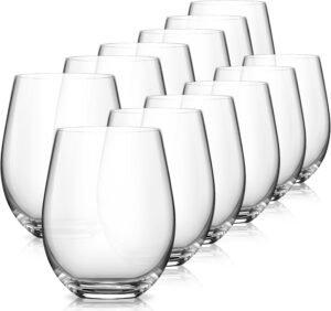 7 Amazon Basics Stemless Wine Glasses (Set of 12)-min