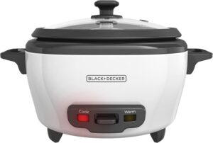 20 Best Small Rice Cookers for Perfect Rice of Premium Models 9 8 BLACK+DECKER 6-Cup Rice Cooker (RC506)-min