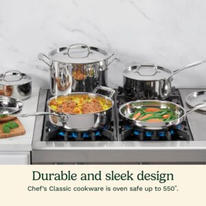 2 Cuisinart 7-Piece Cookware Set, Chef's Classic Stainless Steel Collection, 77-7P1