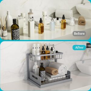 6 REALINN Under Sink Organizer, Pull Out Cabinet Organizer-min